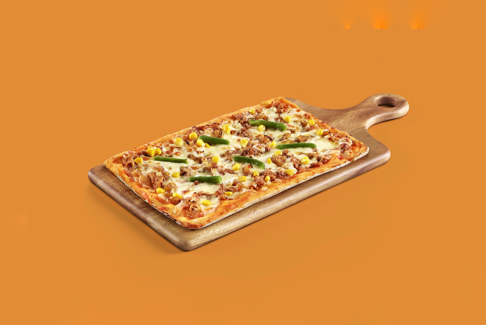 pizza congelada rectangular 5 gama, cocapizza barbacoa